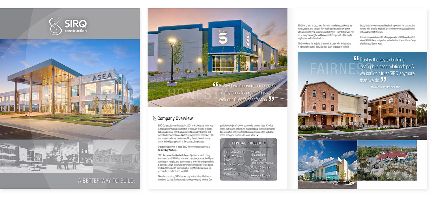 Freelance Design project for Lehi-based SIRQ Construction